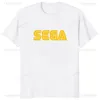 Ny ankomst Sega Logo Men T Shirts Summer Casual Short Sleeve Fi Streetwear Harajuku Tshirt Korea Style Game Fans Male Tees G3HJ#
