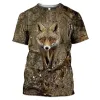 2023 Straat Fi Korte T-shirt Voor Mannen Explosieve Camoue Jacht Dier Konijn Mannen Zomer Casual Grote Maat 3D t-shirt V3Wt #