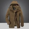 Veste polaire coupe-vent hommes chaud épais coupe-vent manteaux militaires hiver à capuche Parkas vêtements d'extérieur pardessus vêtements de haute qualité J8nI #