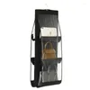 Storage Bags Wardrobe Handbag Hanging Organizer Foldable 6 Pockets Bag Bedroom Hanger Pouch Home Closet