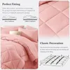 Bedding Sets Full Bed In A Bag 8 Pieces Comforter Set Pink All Season