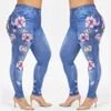 Femme Hiver Belle Fr Faux Denim Jeans Pantalons Dames Skinny Poches Pantalons Haute Qualité Vêtements Plus Taille L-6XL 2023 g1ZN #