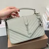 Luxus -Designer -Tasche Handtaschen hochwertige Taschen Umhängetaschen Mode -Geldbörsen Silberbrief Kuh Leder Handtasche Einfache und schöne Unterarmtasche