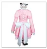 Anime Nekopara Vanilla Cosplay Perücke Kostüm Maid Lolita Dr Blue Halen Party Show Rollenspiel Outfits für Mädchen T4Zv #