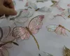 Tissu paillettes brodées maille libellules dentelle tissu fastueux robe robe faisant du tissu vendu par cour