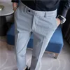 Busin Formal Wear Suit Pants for Men Clothing 2023 alla matchar Slim Fit Casual Office -byxor i full längd plus storlek 38 36 SALE Y6DJ#