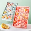 Baking Moulds 33 Ice Ball Mold Hockey Mini Maker Round Cube With Cover Lid Tray Box Cream Kitchen Tools