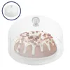 Servis uppsättningar av plastkaka kupol cupcake rund maträtt hem dekor dessert display cloche snacks protector
