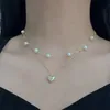 Design à la mode et unique élégant et exquis double couche perle amour pendentif collier femmes bijoux fête de mariage cadeau premium 240328