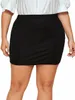 Plus Größe Elegante Sommer Sexy Elastische Taille Shorts Frauen Casual Solid Black Arbeit Büro Shorts Große Größe Weibliche Shorts 6XL 7XL F3x9 #