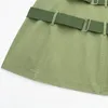TRAF Green Short Dresses For Women 2024 Belt Sleeveless Mini Dress Woman Fashion Bodycon Dres Streetwear Casual 240326