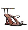 Summer Women Amina Muaddi Gilda Andals Shoes Crystal-embelled PVC Martini Heels Party Wedding Dress Lady Gladiator Sandalias EU35-43 med Box