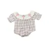 Conjuntos de roupas Atacado Meninas Cross Scree Imprimir Páscoa Boutique Little Boy Shorts com bolha de bebê