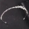 Fermagli per capelli Colore argento Corona di cristallo Fascia per capelli da donna Strass Prom Diadema Accessori da sposa da sposa Gioielli Diademi e corone