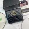 مصمم عالي الجودة CC Sheepskin Caviar Trifold Wallets Presher مصمم مختصر محفظة Women Women Luxury Coin Preses Presh Wallet Wallet With Box 003