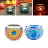 Подсвечники Мозаика Стеклянный держатель Декор Tealight Подсвечник Центральная часть для вечеринки