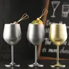 Wijnglazen 170-520 ml rode kop roestvrijstalen beker champagneglas cocktail metaal voor bar restaurant