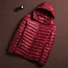 Chaqueta de plumón de pato ultraligera para hombre, ropa de calle coreana, abrigos de plumas, cuello alto, ropa cálida para hombre, marca Fi de invierno y4iG #