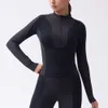 Lu Align Half-Zip Camiseta feminina pulôver feminina roupas de fitness modeladora roupas de corrida esportiva top yoga manga comprida secagem rápida camiseta de esqui limão esportes 2024