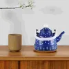 Dinnerware Sets Kettle Ancient Bell Pot Enamel Tea Stovetop Kitchen Kettles Heating Whistling House Teapots