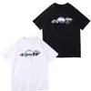 Shout 2024 Рукавы рубашки популярные повседневные бренд -дизайнерская футболка мужчина Trapstar модный рисунок высококачественный хлопок с белой улицы Rapsar