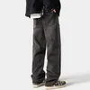 Fewq Spring American Wed Jeans épissés Vintage 2024 High Street Design plissé Pantalon large jambe mâle Fi 24X8097 H6cW #