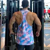 MuscleGuys Camoue Gym Odzież Męska Mesh Fitn Stringer Tank Top Kulturystyka kamizelka