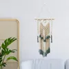 Tapices Chic Macrame Tapiz Colgante de pared Arte bohemio Colgante Algodón para dormitorio Dormitorio Decoración de la sala de estar