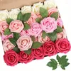 Fiori decorativi 25pcs in scatola rose in scatola fiore artificiale per il centrotavola per matrimoni fai -da -te decorazione festa di San Valentino