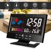 Bordklockor Smart Home 2024 Kalender Voice Activated Backlight Temperatur Fuktighet Multifunktionell 8082T klocktid Datum Display Digital