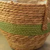 Storage Bottles Handwoven Straw Flower Pot Indoor Plants Container Laundry Toy Basket For Garden Home Decoration