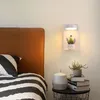 Настенные светильники Светодиодные светильники для спальни с переключателем 5 В 2,1 А USB-интерфейс для зарядки Цветочный светильник Wandlamp Внутренние светильники Deco Maison