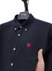 100％コットラグジュアリーデザイナーメンズシャツ馬刺繍LGスリーブブランドシャツ2024SPRING新しい韓国トレンドfiコンフォートメンズウェア＃＃