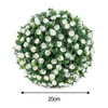 Dekorative Blumen Praktischer Hausgarten Gras Ball 20/25 cm Topiary Hanging UV Stabile Hochzeit Künstliche Korbpflanze Geburtstag