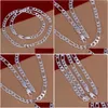 Ожерелья с подвесками оптом, 925 Stamp Sier, цветное ожерелье, высокое качество, свадебное благородное женское и мужское ожерелье, 8 мм, мужская цепочка, подвеска 45-60 см, мода D Otlpi