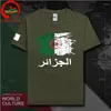 Homens camisetas Vintage Rasgado Argélia Bandeira Camisa Homens Engraçado Angustiado Grunge País Argelino Nacional T-shirt Nação Equipe Camisetas