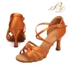 Chaussures de danse BD pour femmes, Salsa latine, talon moyen haut, salle de bal professionnelle, semelles souples, 216