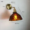 Wandleuchte, LED-Messinglampen, Schlafzimmer, Nachttisch, Hintergrund, kreatives Glas, Heimdekoration, Wandleuchte