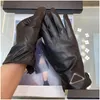 5本の指の手袋冬のメンズレザーデザイナーキャッシュミアファッショングローブハイグレードバックスキンクラシックハードウェアメン