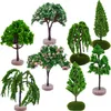 Fiori decorativi Micro Paesaggio Albero Mini Decorazione da giardino Tavolo con sabbia finta Modello fai da te Piccolo ornamento