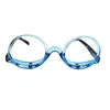 Gafas de sol 1.00- 4.0 Diopt Mujer Cuidado de la visión Maquillaje giratorio Gafas de lectura Anteojos plegables Lupa Cosmética