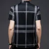 2022 Chemises pour hommes rayés de marque pour hommes vêtements coréens chemise à manches courtes de luxe DR vêtements décontractés 55 J9oh #