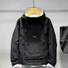 Neue Luxus Frühling Herbst Herrenjacke Fi Double Zip Kapuzen Outdoor Jacke Schwarz Mantel Tasche Sportbekleidung y2MU #