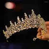 Klipy do włosów iTacazzo Bridal Headwear - A Golden Lady Fashion Wedding Crown Crinestone Classic Princess Tiaras
