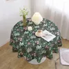 Tkanina stołowa okrągła obrus obrusowy wzór kwiatów domowy jadalnia impreza ślubna herbata ogród na zewnątrz