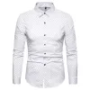 2024 Spring Fi Brand Men Ubrania Slim Fit Men LG Sleeve Shirt Men Polka Dot Casual Shirt Social Plus Size M-5xl T5JL#