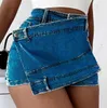 Shorts di jeans irregolari jeans for women estate passway mini gigrecini sexy a vita alta femmina con tasche