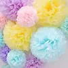 PCS 15/20 cm Pompoms Flower Tissue 50 Garland Bröllopsdekoration Diy Paper Flowers Ball Baby Shower Birthday Party S