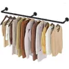 Hooks Modern Clothes Storage Rack Wall Mounted Portable Creative Water Pipe Shaped Metal Hanger