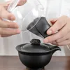 Ensembles de thé chinois voyage Portable en céramique service à thé Gaiwan avec Pot tasses sac pour bureau maison cadeau ami